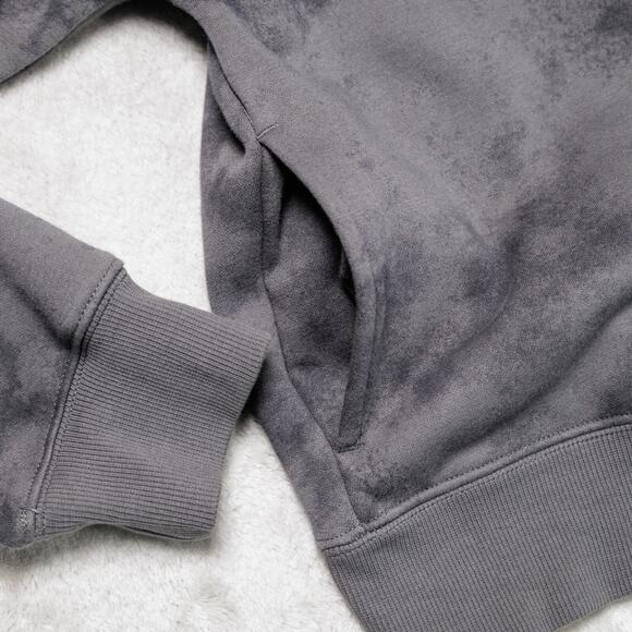 Fabletics Cozy Fleece Gray Tie Dye 1/2 Zip Mock Neck Sweatshirt XL - Picture 12 of 13